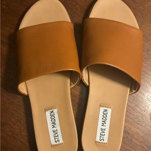 Steve Madden brown leather sandals brand new never worn size 7